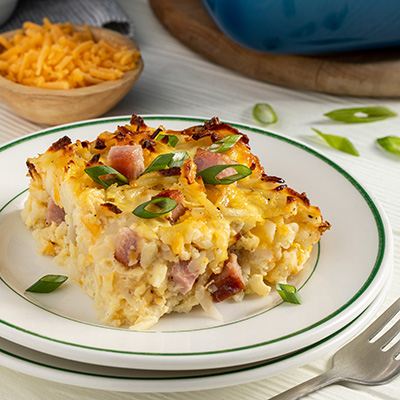 Ham & Hash Brown Breakfast Casserole