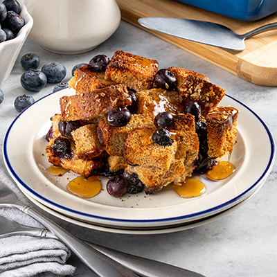 Overnight Baked Blueberry French Toast