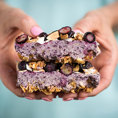 Blueberry Smoothie Bars